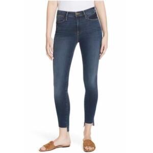 Frame Blanch Le High Skinny Raw Step Hem Jeans